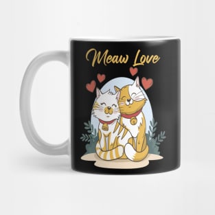 Meaw Lovers Cat cartoon: valentine's day ideas for lovers couples Mug